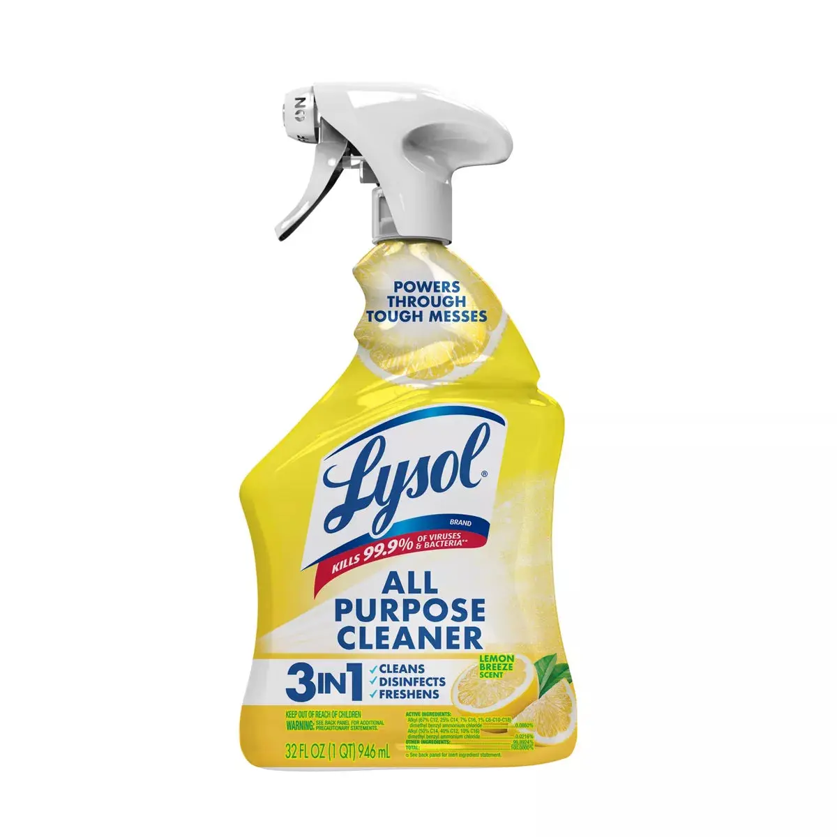 Lysol Lemon Breeze Scented All-Purpose Cleaners & Disinfectant Spray - 32 Fl Oz