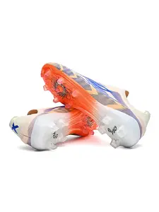 New Men's Anti-Slip Football Shoes Ag Fg Long Studs, Breathable Adult Soccer Cleats, Lightweight Classic Couple Sports Sneakers, Football Field Boots