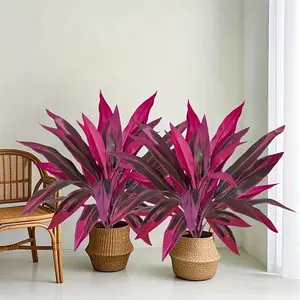 Artificial Dragon Blood Tree Plant Outdoor UV Resistant,  Faux Tropical Dragon Tree with 18 Realistic Large Leaves, No Maintenance Lifelike Fake Greenery for Garden Patio Home Decor