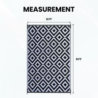 Diamond - Black & White 6 x 9 feet