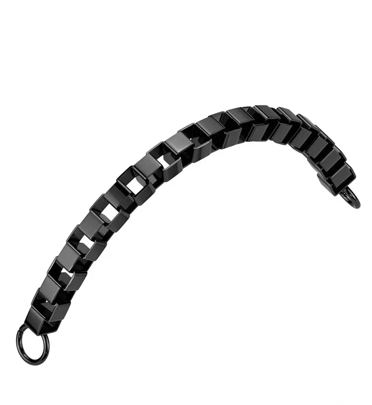 Black PVD Box Stainless Steel Nose & Cartilage Piercing Chain