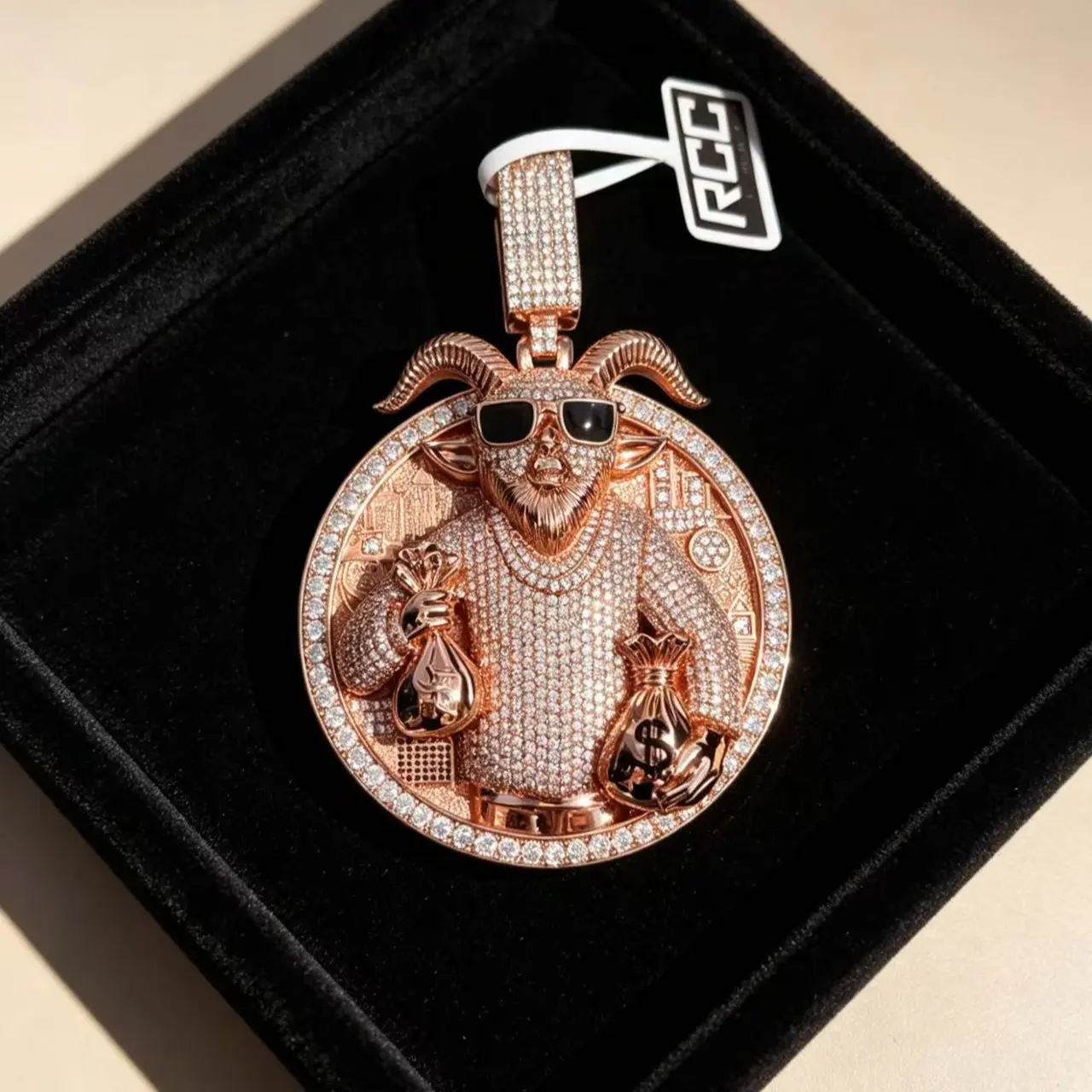 2410 Oversized GOAT Pendant, Street Culture Statement Piece, Bold Accessory to Level Up Your Hustle Fit