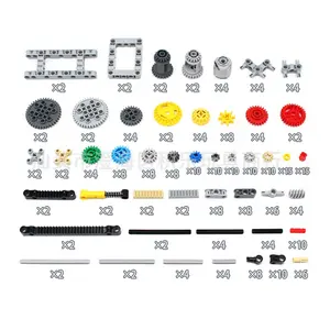 Cross-Border Hot Sale Domestic MOC Small Particle Technology Building Blocks 252pcs Gear Shaft Pin Set Assembly Parts 1 Set