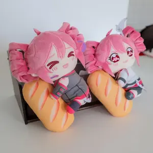 New Kasane Teto with Baguette Toy Soft Doll Stuffed Plushies Figure Anime Cosplay Cartoon Birthday Present Gift Fans Girl