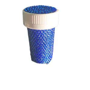 blue bedazzled pill bottle