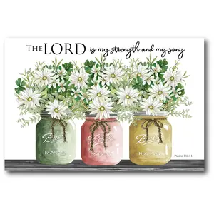 Courtside Market The Lord is My Strength 12x18Canvas Wall Art