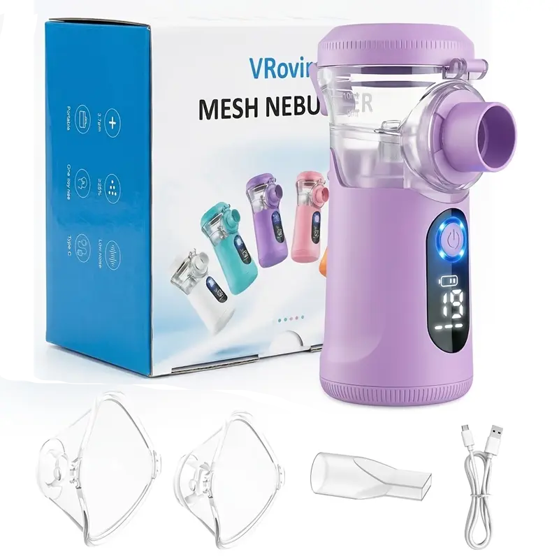 FDA Cleared Nebulizer with fine mist, Handheld Mesh Nebulizer for adults and children,portable Nebulizer,smart Nebulizer