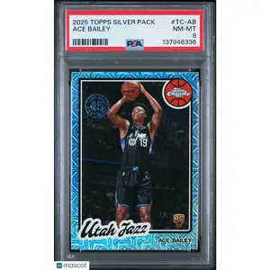 2025 Topps Silver Pack 1980-81 Topps Chrome Basketball Ace Bailey Rookie PSA 8
