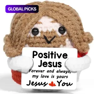 Handmade Crocheted Jesus Figure, Emotional Support Desk Decor, Christian Religious Gift, Bible Inspired Home Decoration, Stylish Religious Decor #TOP PICKS