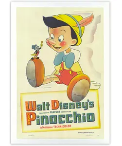 Pinocchio movie poster, decorative poster