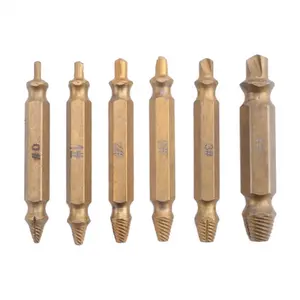 6PCS Damaged Screw Extractor Kit,Stripped Screw Extractor Set for Easily and Quickly Remover Common Sizes Of Broken Tool
