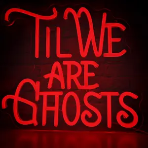 Ghost Neon Sign, USB Power Supply, Dimmable LED Wall Decoration, Suitable For Bedrooms, Weddings, Halloween, Anniversaries, Home Decor Gifts