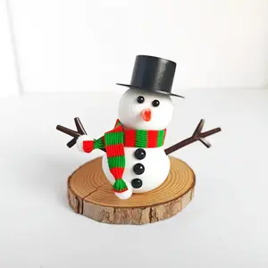 44pcs New Snowman Three-In-One Set, Holiday Party Decoration Kit, Independent DIY Snowman Making Kit, Desktop Decor Props