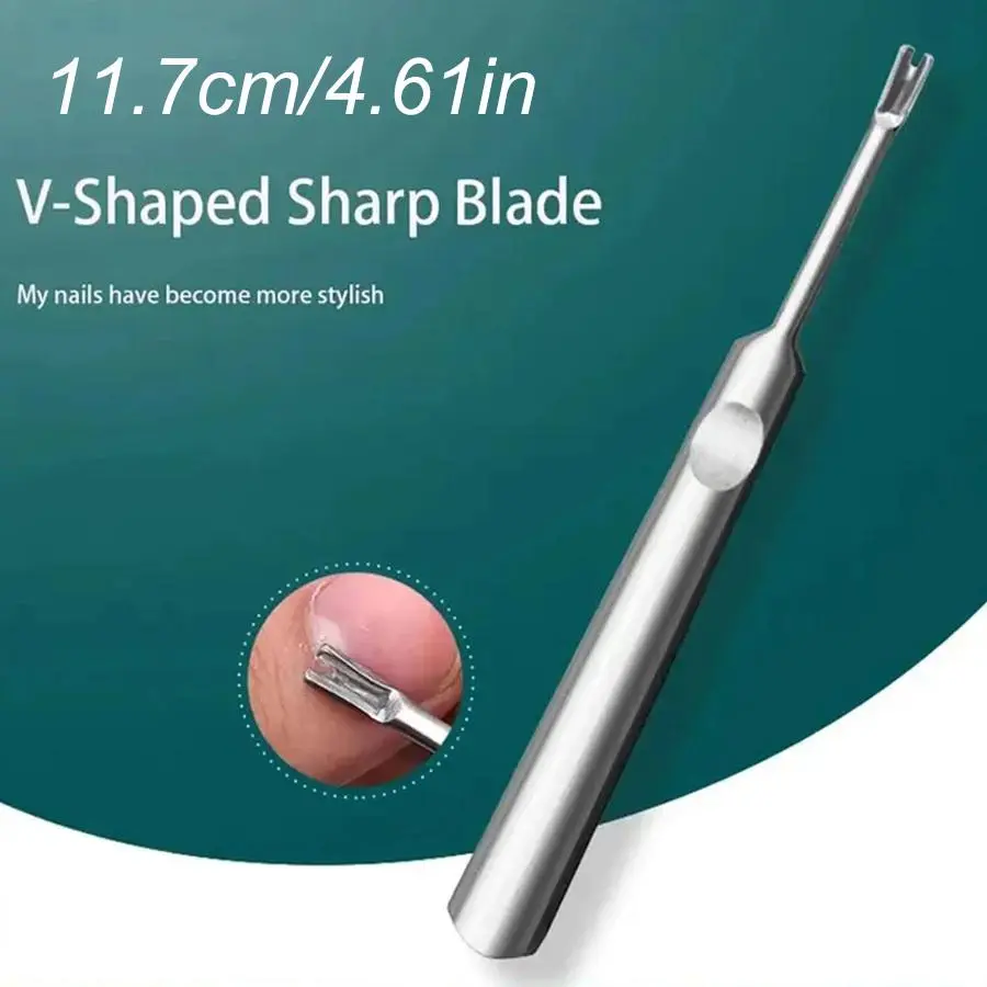 1PC Cuticle Pusher Professional Stainless Steel Nail Cuticle Remover Callus Dead Skin Fork Nail Manicure Pedicure Tools