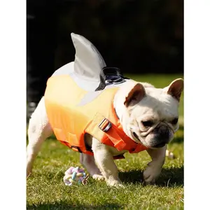 Summer Pet Reflective Adjustable High Buoyancy Fish Fin Life Jacket