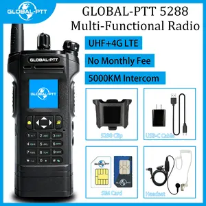 GLOBAL-PTT 5288 Essential walkie-talkie for outdoor 16 Channels walkie-talkie UHF POC Dual Band two way radios