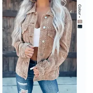 25th Autumn/Winter Edition Rivet Heavy Craft Casual Fashion Corduroy Short Jacket