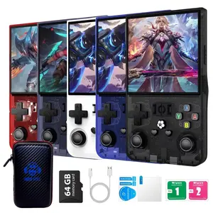 R36Max handheld game console, mini portable retro game console, 4.0-inch IPS video game player, 64GB TF card, installed 18000+games
