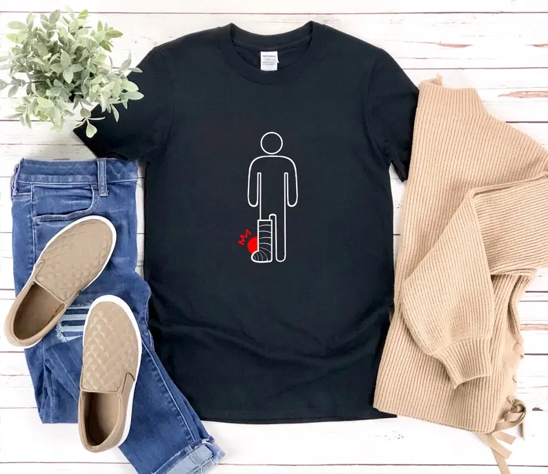 Broken Leg Shirt, Broken Bones Shirt, Injury Leg Shirt, Gifts For Broken Leg, Surgery Shirts, Leg Injury, Get Well Soon Tshirt