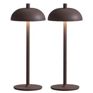 Cordless LED 12" Small Table Lamps Set of 2, Modern Portable Desk Lamp, 3 Color Dimming Rechargeable Battery Lights, for Bedroom, Outdoor, Restaurant, Bedside, Baby Night Light, Gifts #Summervibes outdoorfun