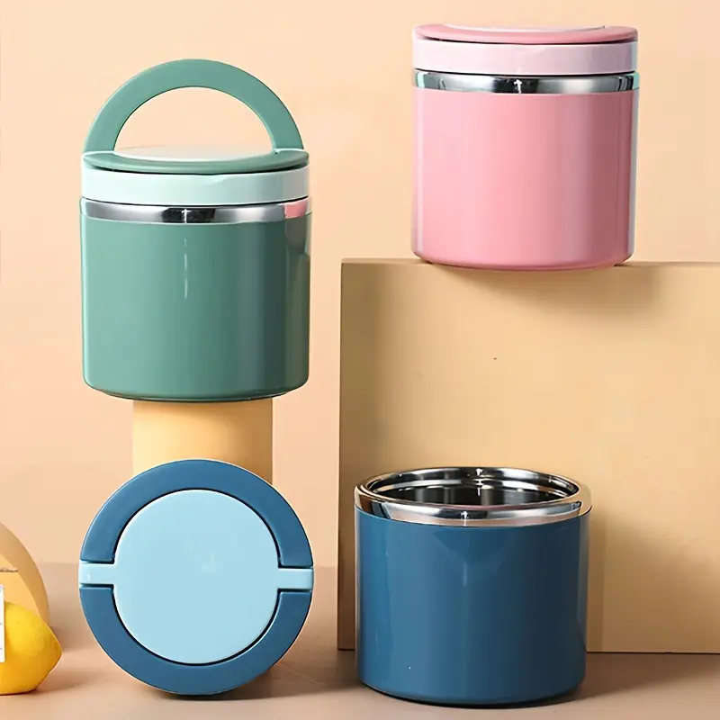 Stainless Steel Insulated Food Jar - Large Capacity, Reusable Lunch Box For Soup & Breakfast, Perfect For School, College, And Office