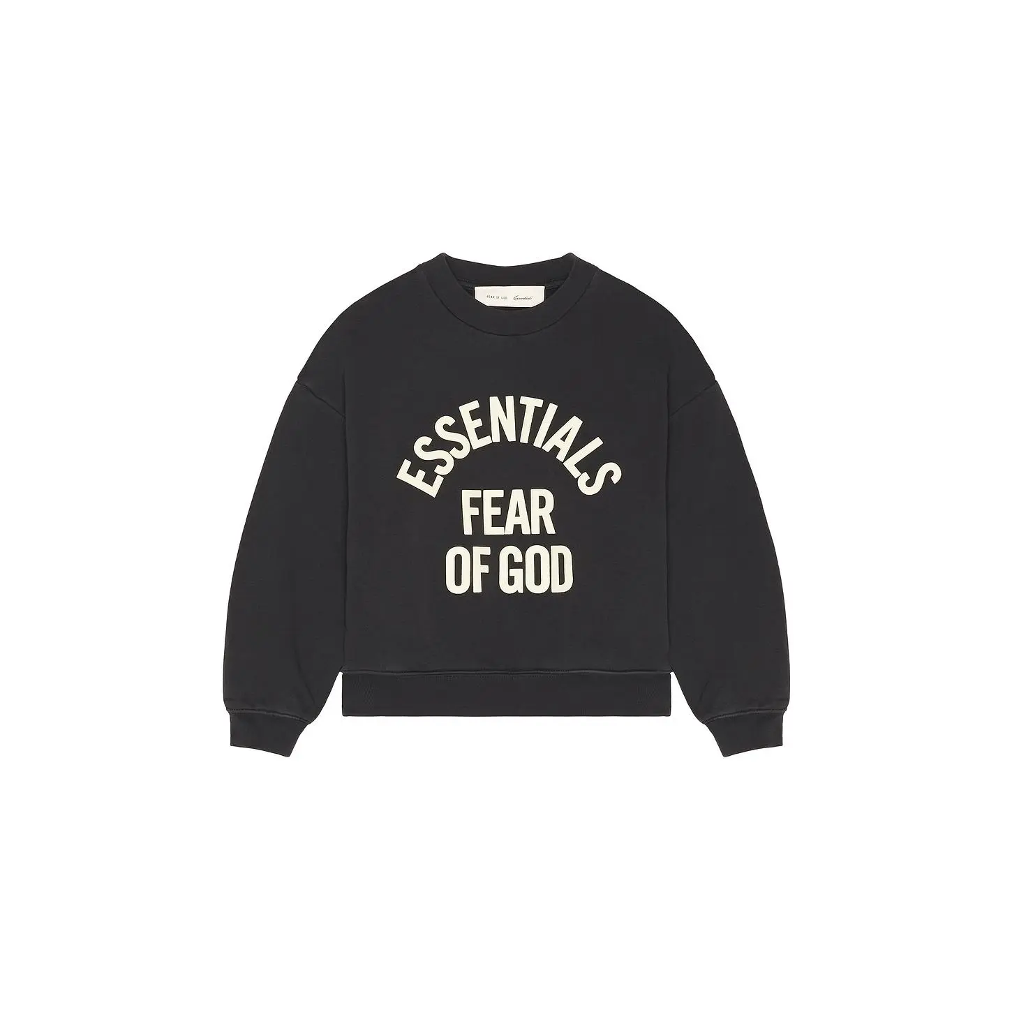 Fear of God ESSENTIALS Kids Campus 90's Crewneck Sweatshirt in Faded Black