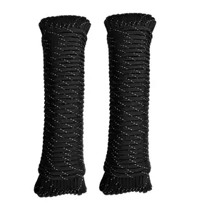 4MM7 Nylon Lantern Cord - Outdoor Camping Rope - Woven Tactical Rope | 100FT - 2-piece Pack - With Reflective Strips - Brightly Colored Outdoor Rope - Suitable For Outdoor Activities, Camping, Clothesline, Pet Rope, DIY Handmade Rope - Smooth Texture