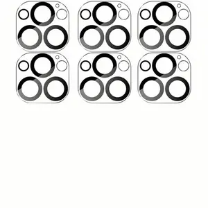 6pcs Tempered Glass Camera Lens Protector For IPhone 16E/11/12/13/14/15/16 Pro Max Plus Pro Mini - Scratch-Resistant, Anti-Glare, High Definition Transparent Film, Easy To Install, Lens Protection, Phone Lens Protector, Scratchresistant Cover