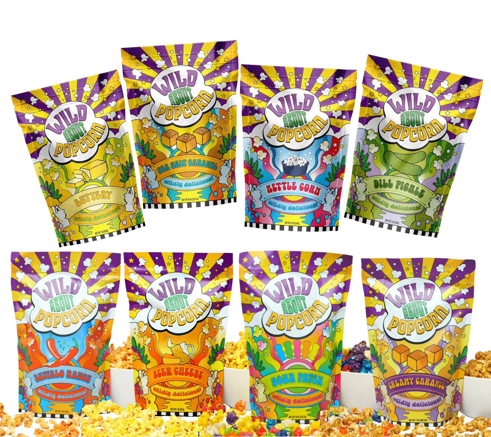 Party Popcorn Pack – 8 Flavors for Events