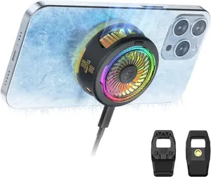 FunCooler 5  Cell Phone Cooler for Gaming, Portable Mobile Phone Cooling Fan with RGB Light, Cellphone Radiator for   Series/Android/Tablet/iPad ()
