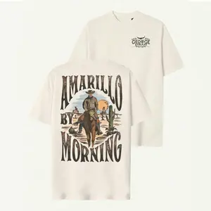 George Strait Amarillo By Morning Shirt, Country Music Tour Merch Concert Clothing, Unisex T-Shirt Sweatshirt Hoodie, Cowboy Graphic Tee, Vintage Country Fan Gift T-Shirt