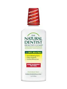 The Natural Dentist Healthy Gums Antigingivitis/Antiplaque Rinse, Adults 12 & Up, Gingivitis Mouthwash, Bleeding Gums Treatment, Safe for Chemotherapy Patients, Aloe Vera, Alcohol-free, 16.9 fl oz Oral Gentle