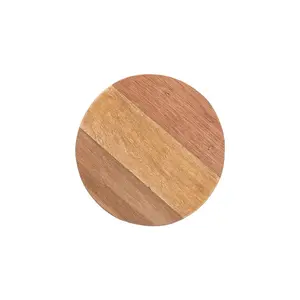 Sihu Acacia Wood Multipurpose Accent Stool with Bobbin Tripod Base
