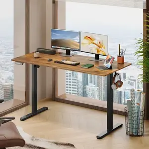 Electric Sit to Stand Desk with 3 Memory Presets, Adjustable Height Stand up Desk, Height Adjustable Standing Computer Desk for Home Office, 40/ 55/ 63/ 71 Inches, Ergonomic Workspace, Workspace Furniture, Sleek Design, Modern Desk