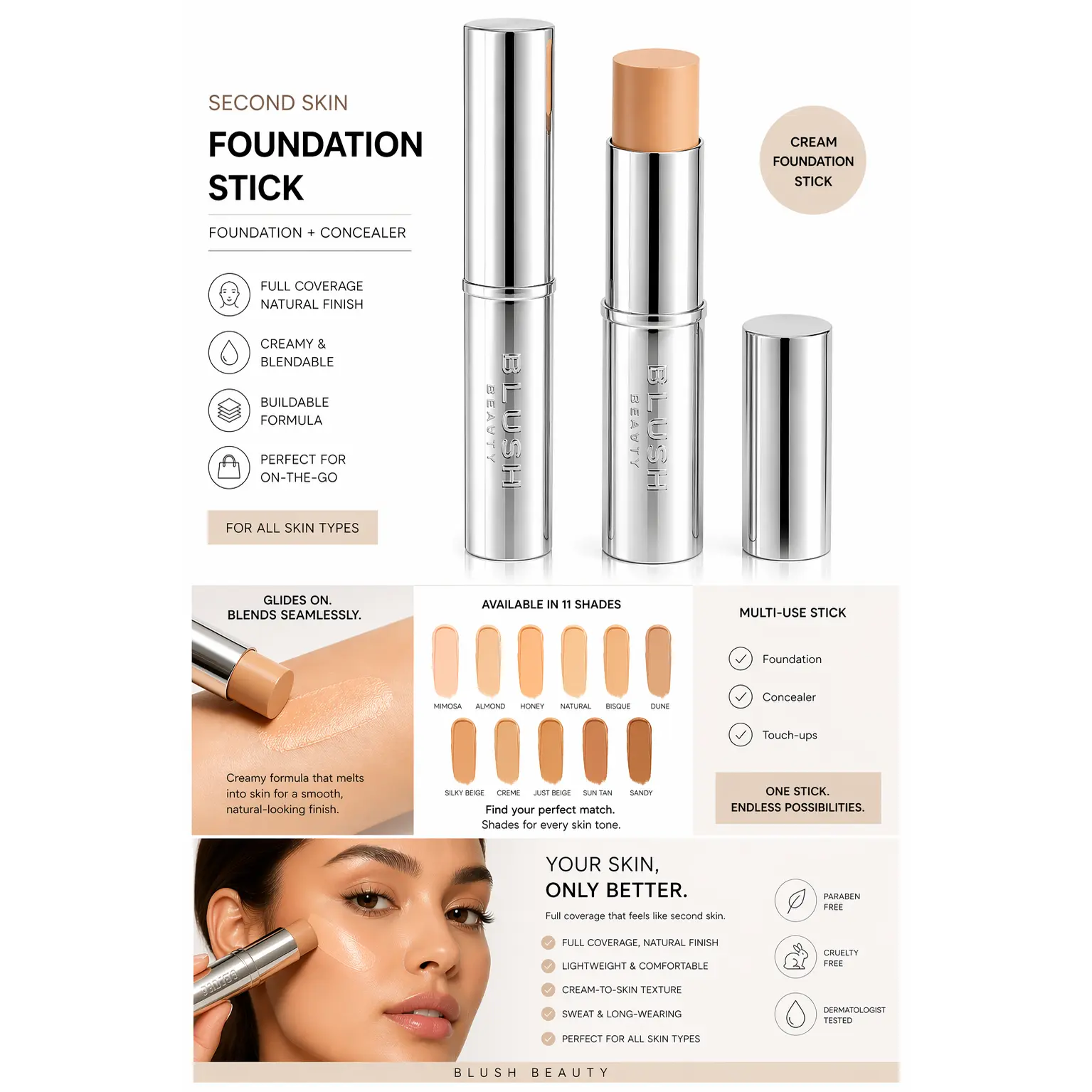 Blush Beauty Foundation Stick
