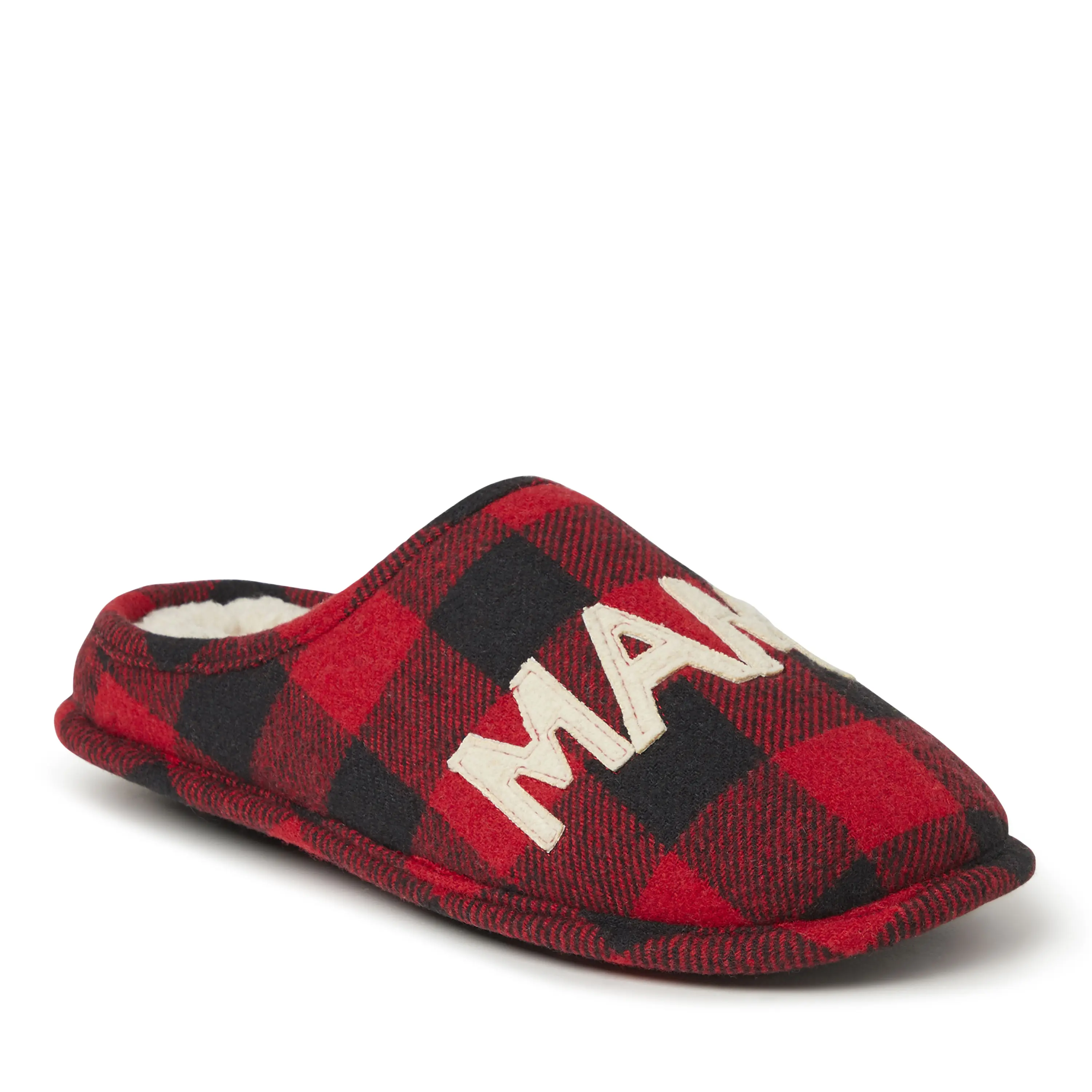 Dearfoams Women's Buffalo Check Mama Bear Mom Clog House Slipper