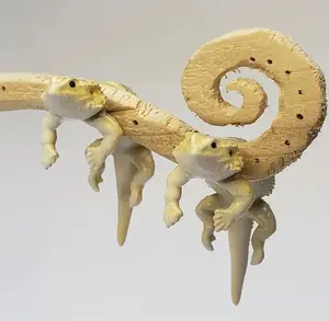 3D Lizard Stud Earrings Vibrant Bearded Dragon Dangle Earrings - Hand Painted, Unique, Dinosaur-Themed Jewelry for Women, Men, and Girls - Perfect for Christmas Party Accessories