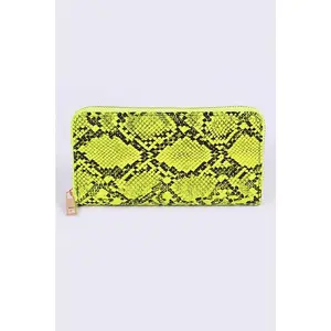 Neon Python Printed Fashion Wallet