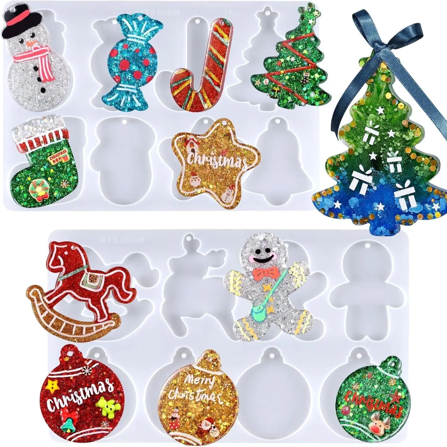 Christmas Pattern Keychain Mold
