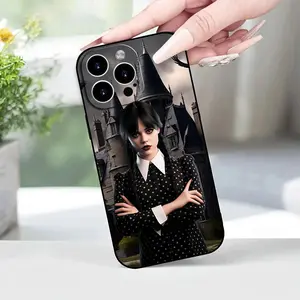 1pc Wednesday Adams Various decorative themes - shockproof and drop-proof mobile phone case, suitable for iPhone 17 16 15 14 13 12 11 Pro Max protective case, Impactresistant Cover, Themed Design, Fun Accessories, Reinforced Edges, Sturdy Construction,