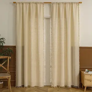 Solid Color Door Curtain, 2 Counts Modern Simple Door Curtain, Home Decorative Curtain for Living Room Bedroom Kitchen, Window Curtain, Home Decor