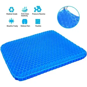 Honeycomb Gel Seat Cushion, Office Long Sitting Silicone Pad, Car Cool Seat Cushion, Comfortable and Supportive, 1 Piece