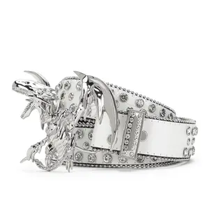 Hypland YUGIOH BLUE EYES BELT (WHITE) - Stylish Design for Casual Outings and Everyday Wear