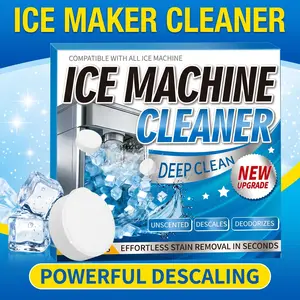 Household All-Purpose Commercial Home Supplies Cleaners Stainless Box Kit - 12/24/36-Pack Ice Machine Cleaner Tablets, 12-Piece Natural Enzyme Plant-Based Bed Bug Spray, Citric Acid Dishwasher Descaling Agent, Mop Soap (Deodorizer, Freshener)
