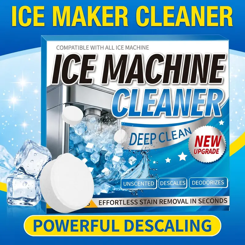Household Multi-Item Kit All-Purpose Cleaners (Stainless Box) - 12/24/36-Pack Nickel-Safe Ice Machine Mineral Remover Pastilles, 12-Piece Nontoxic Plant-Based Bed Bug Spray, Citric Acid Dishwasher Descaling Agent, Countertop Mop Soap Deodorizer Freshener