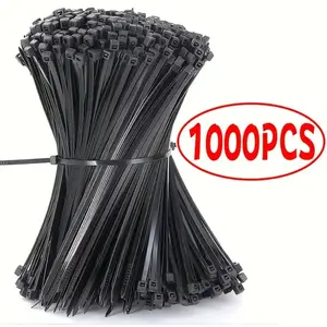 1000 Pack Cable Zip Ties, Multi-Purpose Self-Locking Nylon Cable Cord Management, Durable Plastic Wire Ties for Home Office Garden Workshop