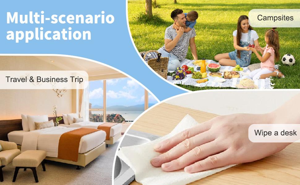 120 PCS Compressed Towels Bulk Coin Tissues Portable Mini Disposable Face Compressed Camping Towels for Travel Home Hotel and Outdoor Activities