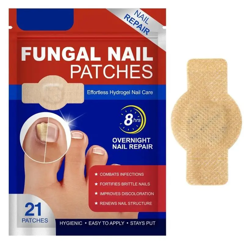 Fungal Nail Patches, 21pcs/box Nail Health Care Patches, Nail Fungus Care Patches, Suitable for Solving Fungal Nails and Other Nail Problems, Nail Supplies, Daily Care Nails Kit Set, Nail Tech Supplies, Nail Care, Moisturize