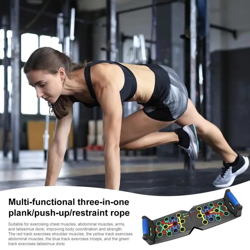 28-in-1 Portable Foldable Push-Up Board with Handles - Multifunctional Home Gym Strength Training Equipment, Color-Coded Slots, Compact Size, Unisex Upperbody Gear for Floor Workouts, Targeted Push-Up/Triceps/Back Focus, Take to the Gym 28-in-1 Portable Foldable Push-Up Board with Handles - Multifunctional Home Gym Strength Training Equipment, Color-Coded Slots, Compact Size, Unisex Upperbody Gear for Floor Workouts, Targeted Push-Up/Triceps/Back Focus, Take to the Gym