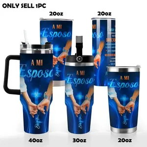 Vaso Térmico SMS “Para Mi Esposo” de 20/30/40 Onzas - Regalo Cristiano de Aniversario o Cumpleaños para Esposa, Taza de Café Religiosa de Amor, Regalo para Ella en el Día de la Madre